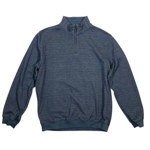 Patrimo Gray Quarter Zip Pullover Sweater Casual Layering L